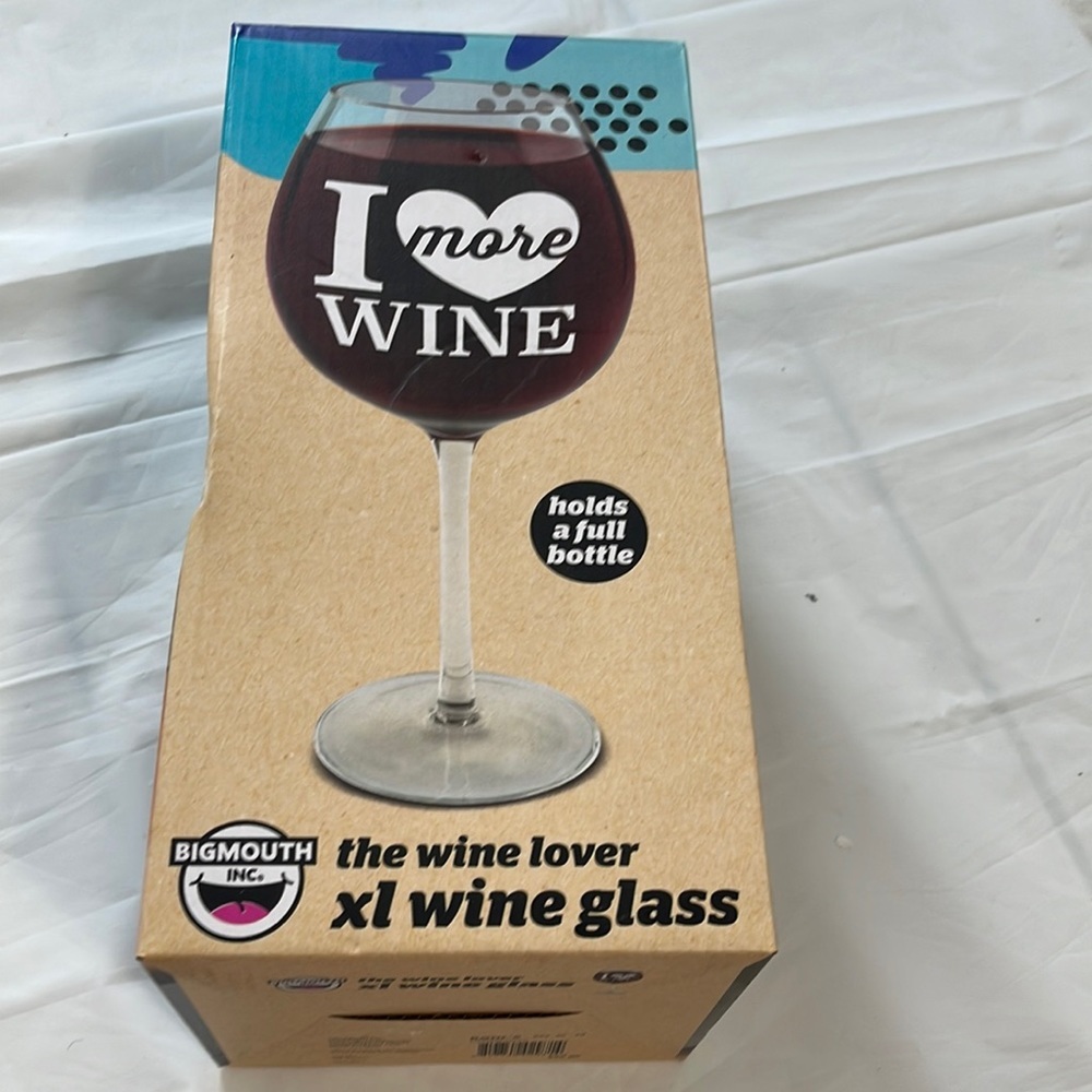 Bigmouth, Inc xl wine glass NIB and holds a full 750 mL bottle of wine - Picture 1 of 7